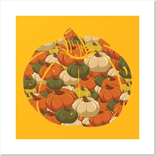 Pumpkin Pattern Posters and Art